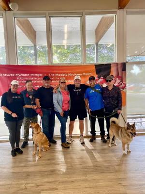 Patsi, Andy, Adam, Eileen, me, Joe, Sarah, and fur buddies! - Barrie MM March 2024