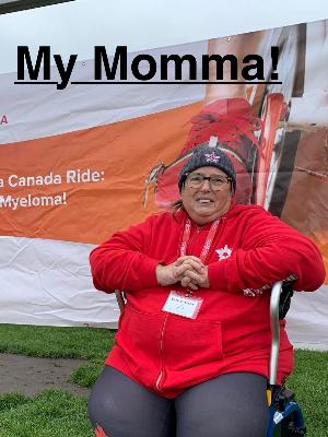 My momma at the 2024 Myeloma Ride